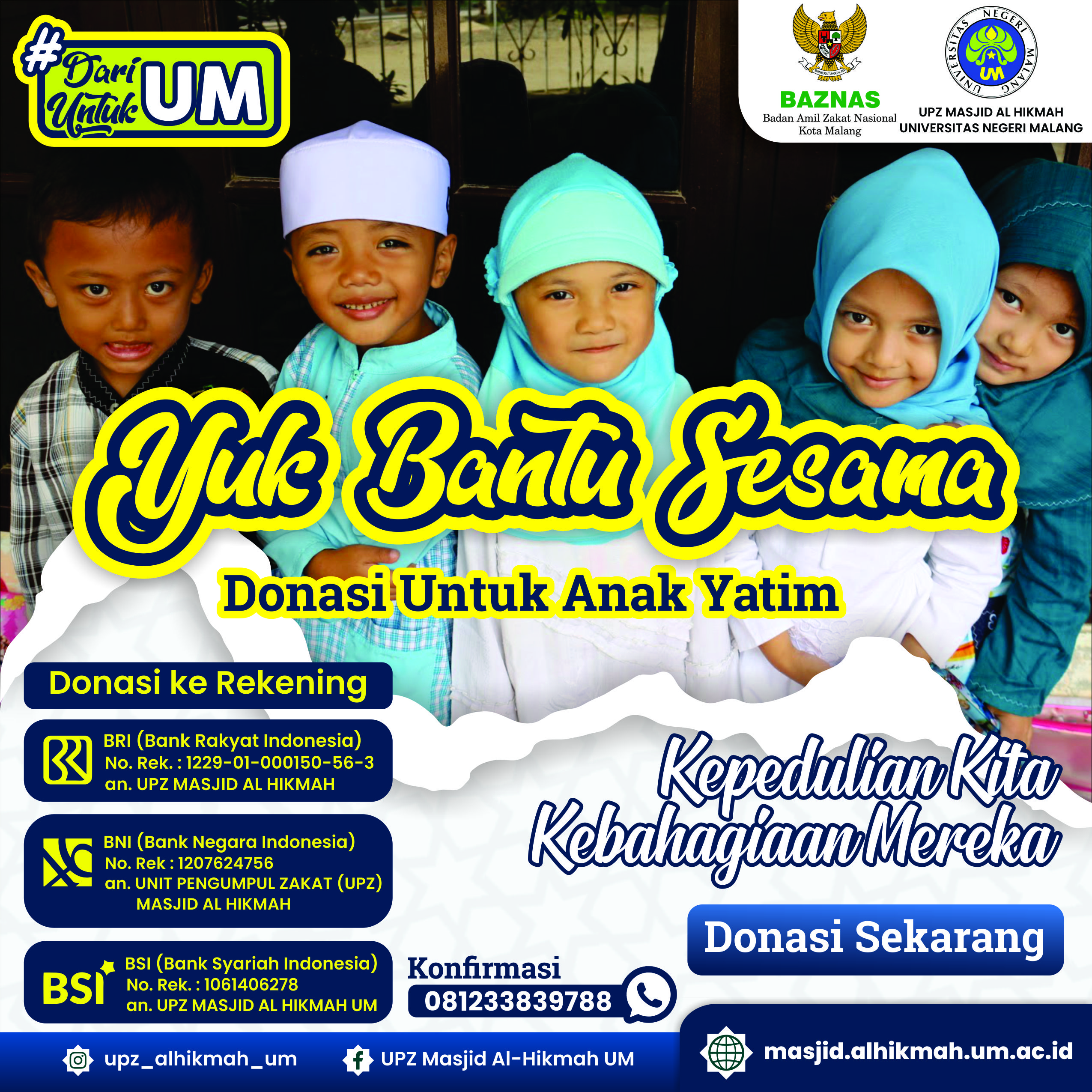 Program Donasi Untuk Membantu Biaya Pendidikan Anak Yatim Civitas UM
