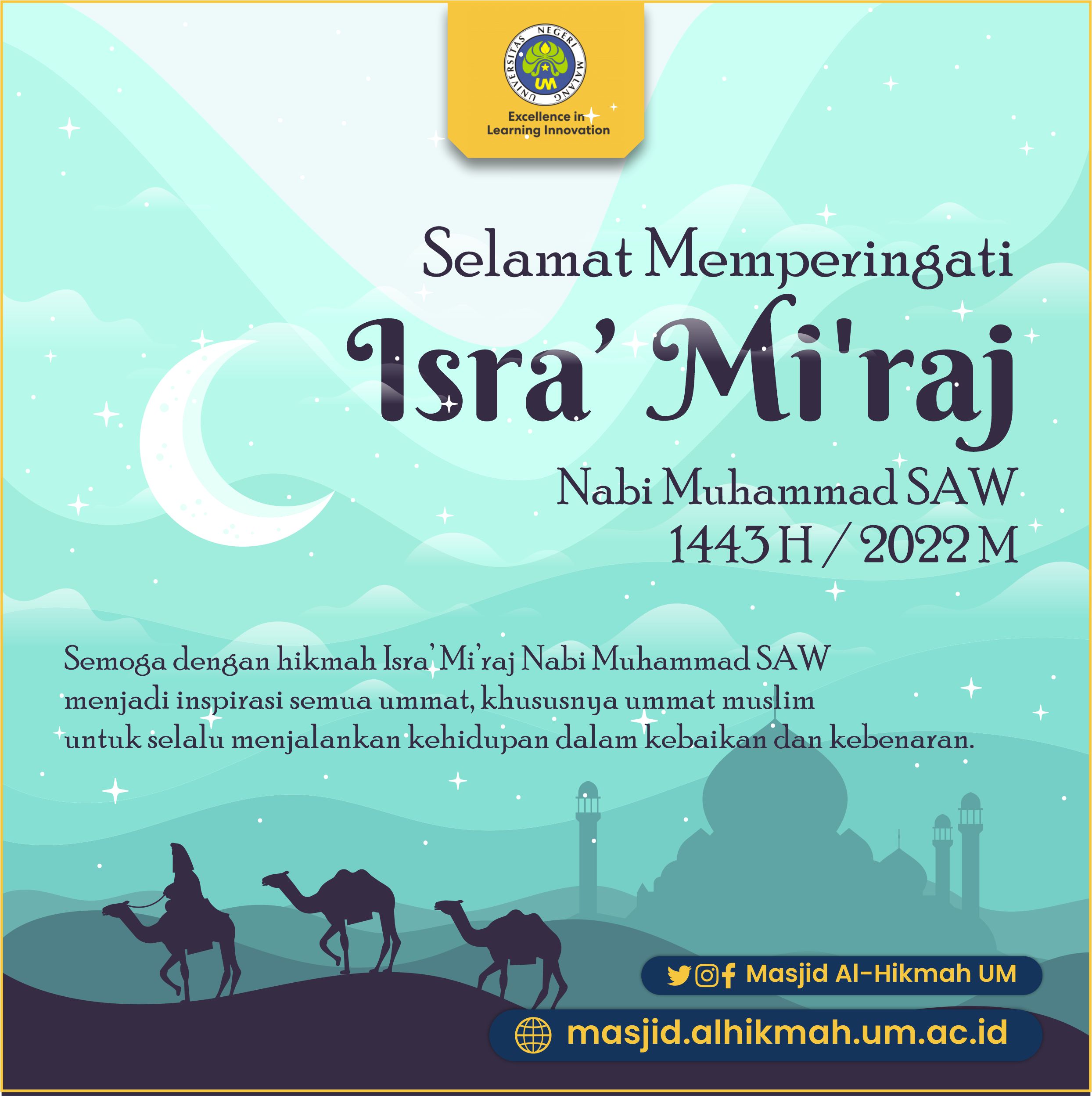 Selamat Memperingati Isra’ Mi’raj 1443 H / 2022 M