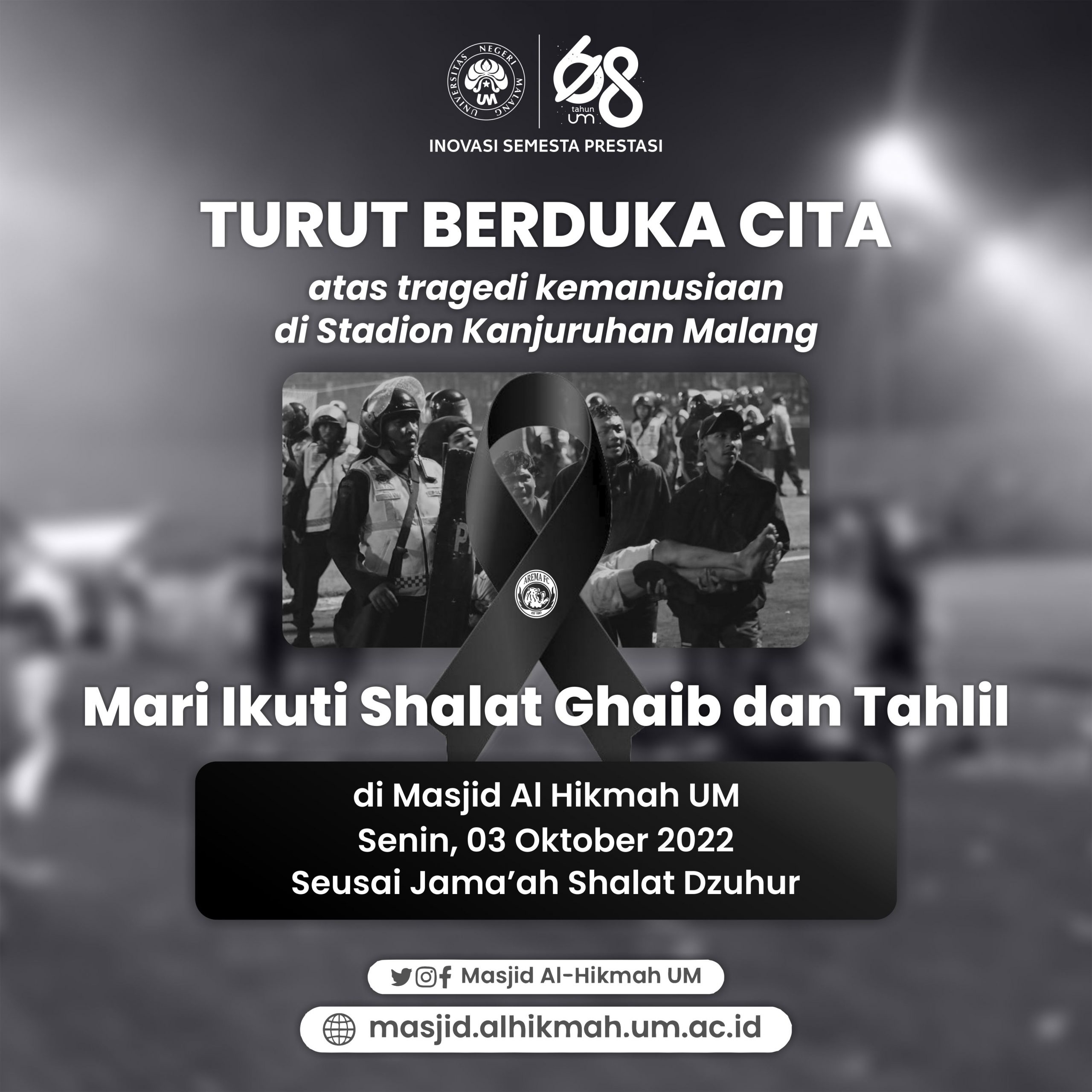 Mari Ikuti Shalat Ghaib dan Tahlil Di Masjid Al-Hikmah UM